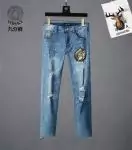 versace jeans origine homme denim ripped embroidery p5021340